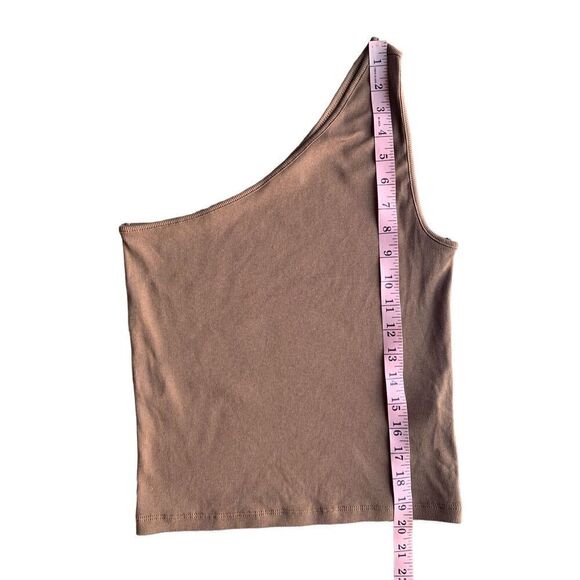 Madewell Supima Rib One-Shoulder Tank in Stable/brown - Picture 8 of 10